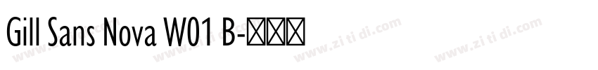 Gill Sans Nova W01 B字体转换
